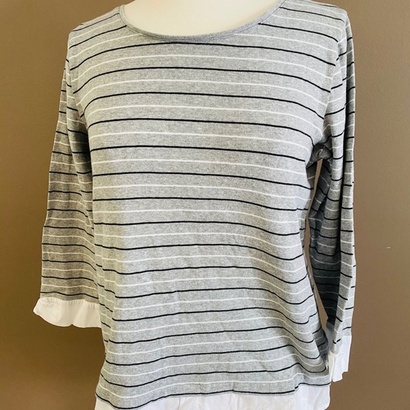 Buffalo Striped Cotton Shirt Mock Dress, Size L - Picture 2 of 4